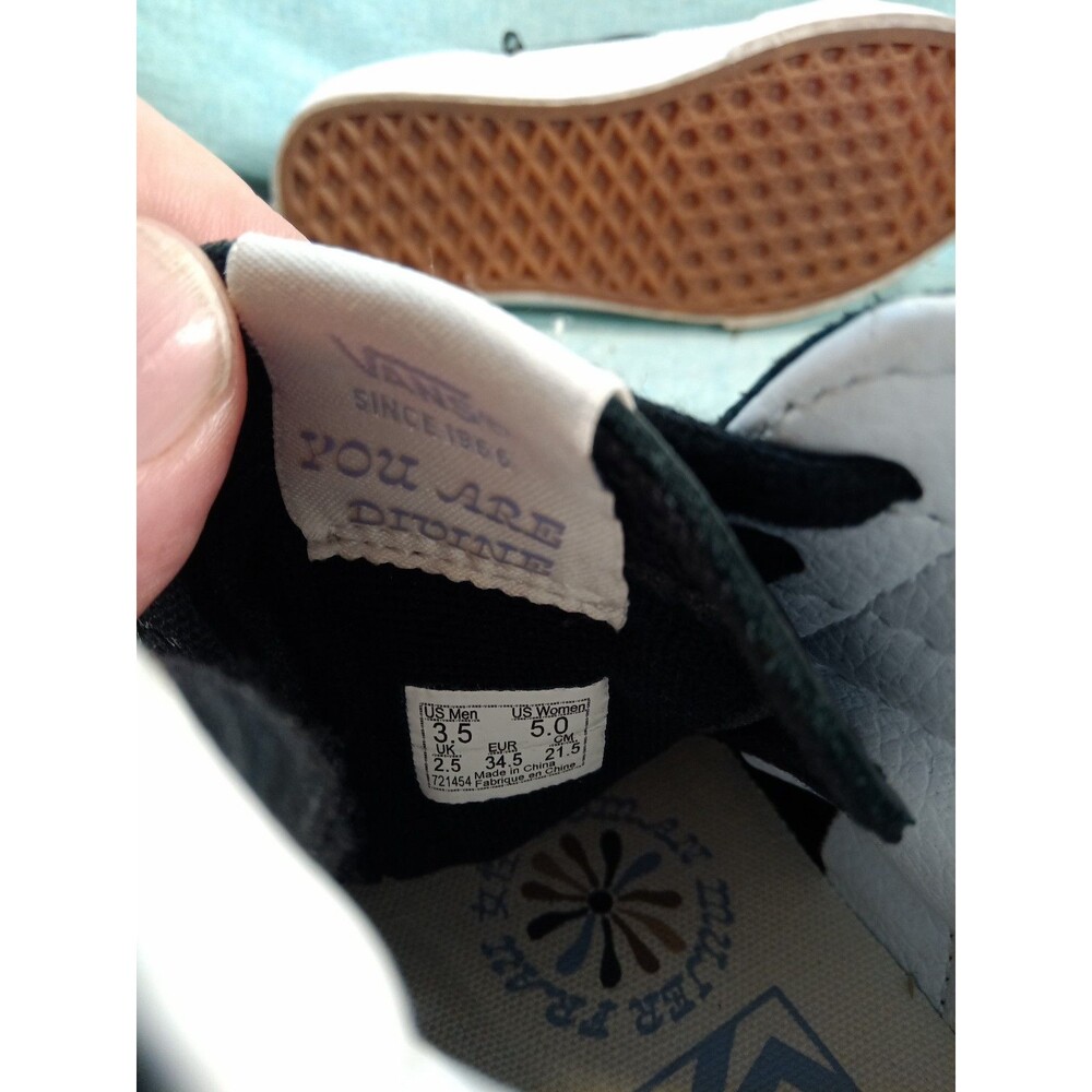 Vans High Top Sneakers Black "Child Advocate" Text 3.5 - Picture 6 of 6